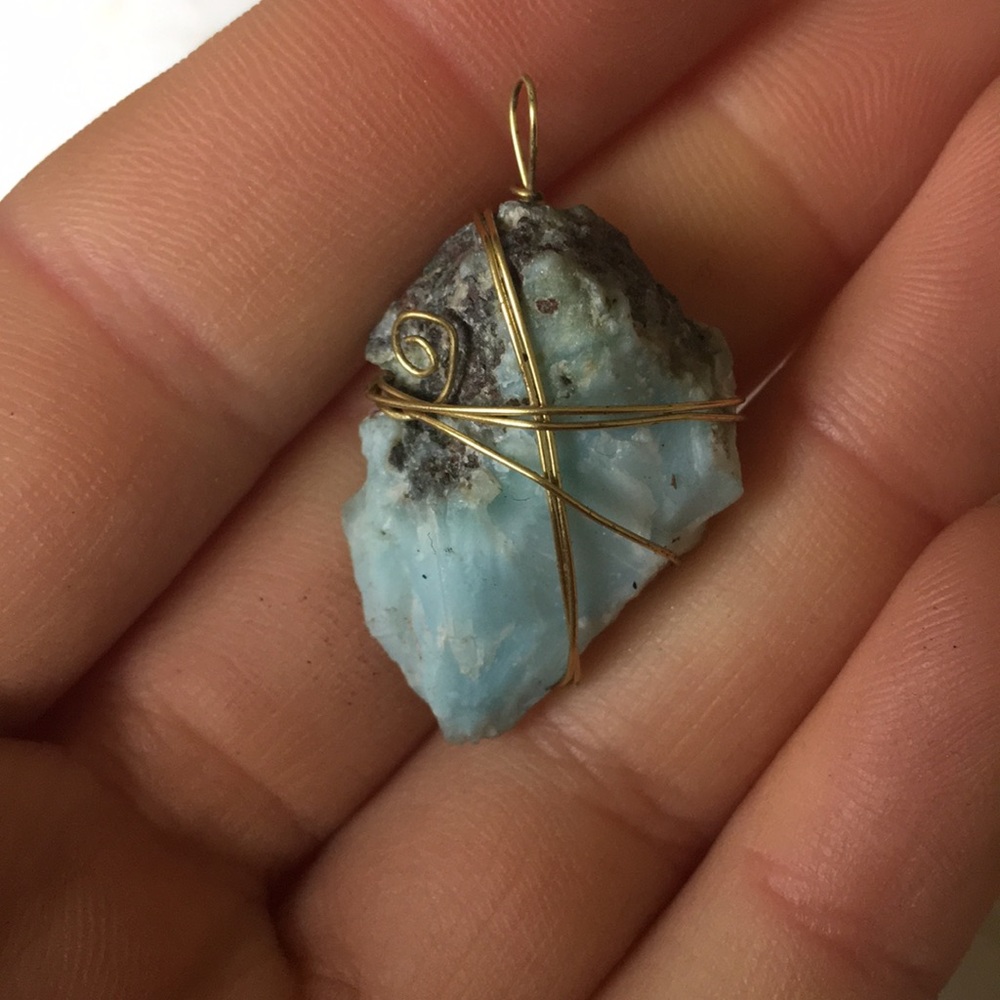 Larimar pendant simple